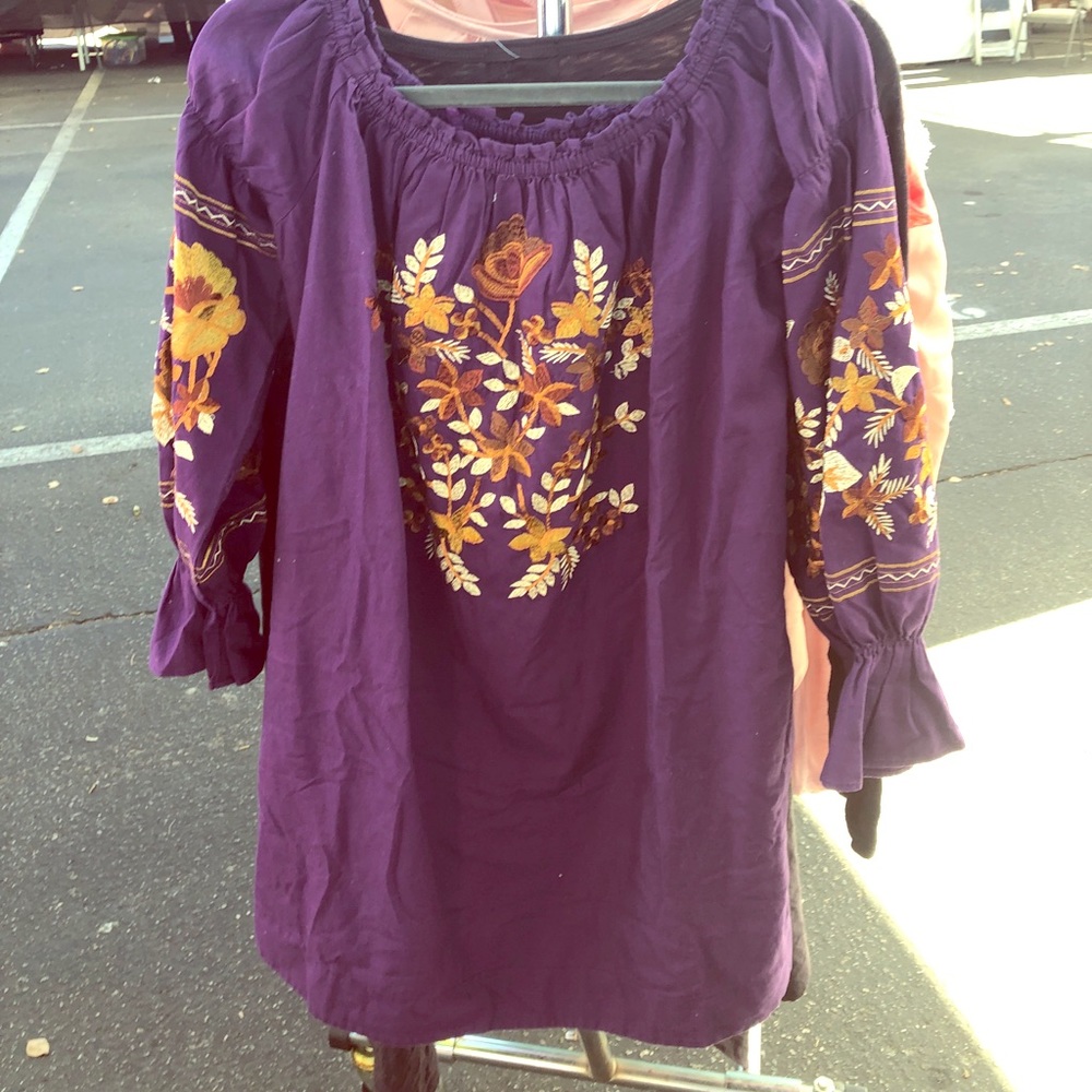 Free people embroidered shift dress